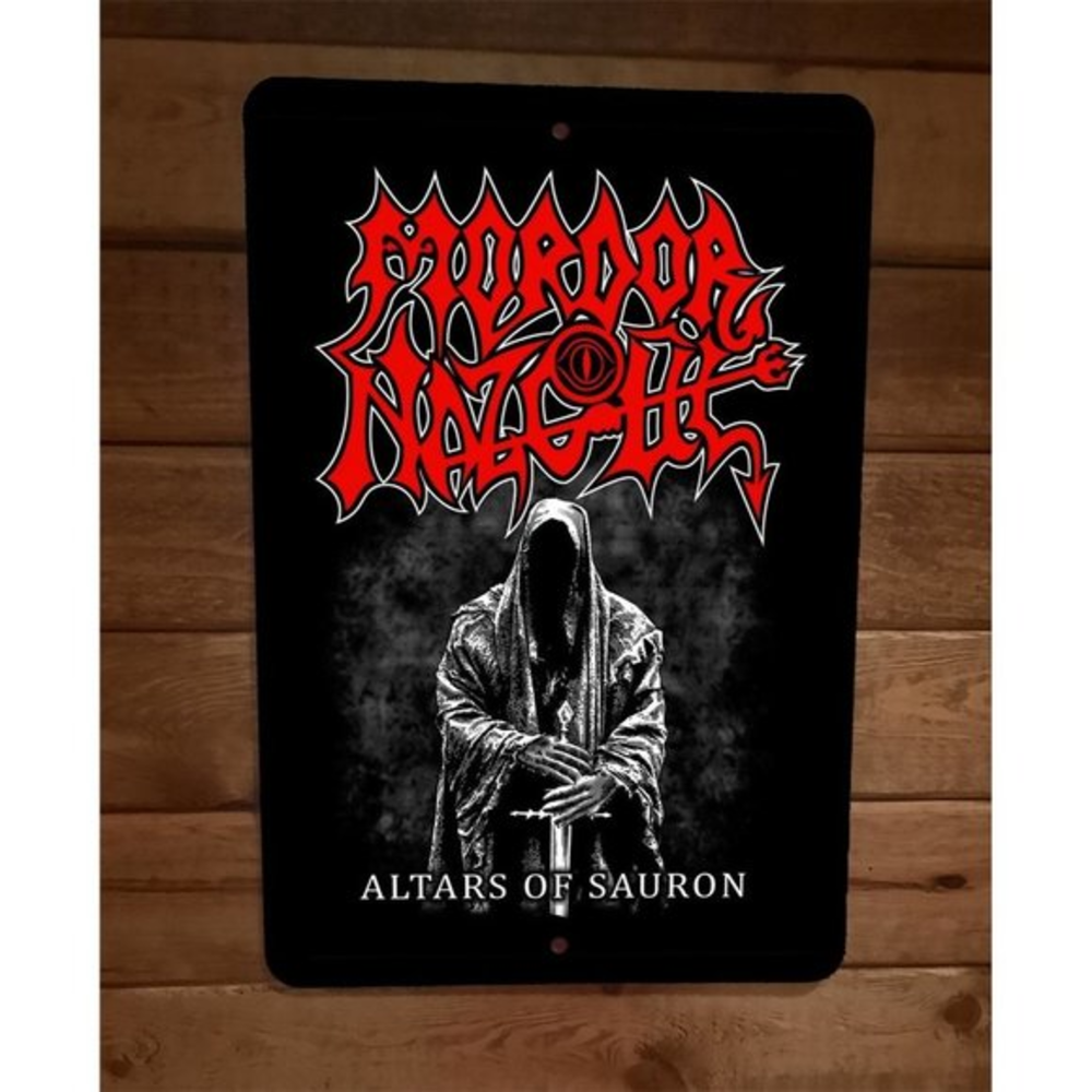 Morbid Mordor Nazgul Altars of Sauron Angel 8x12 Metal Wall‎ Sign